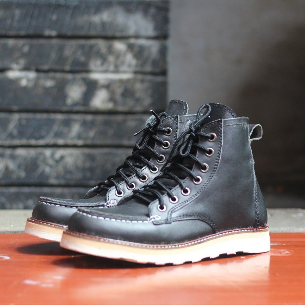 KEN PROJECT Sepatu Kulit Pria Boots Spon Hight