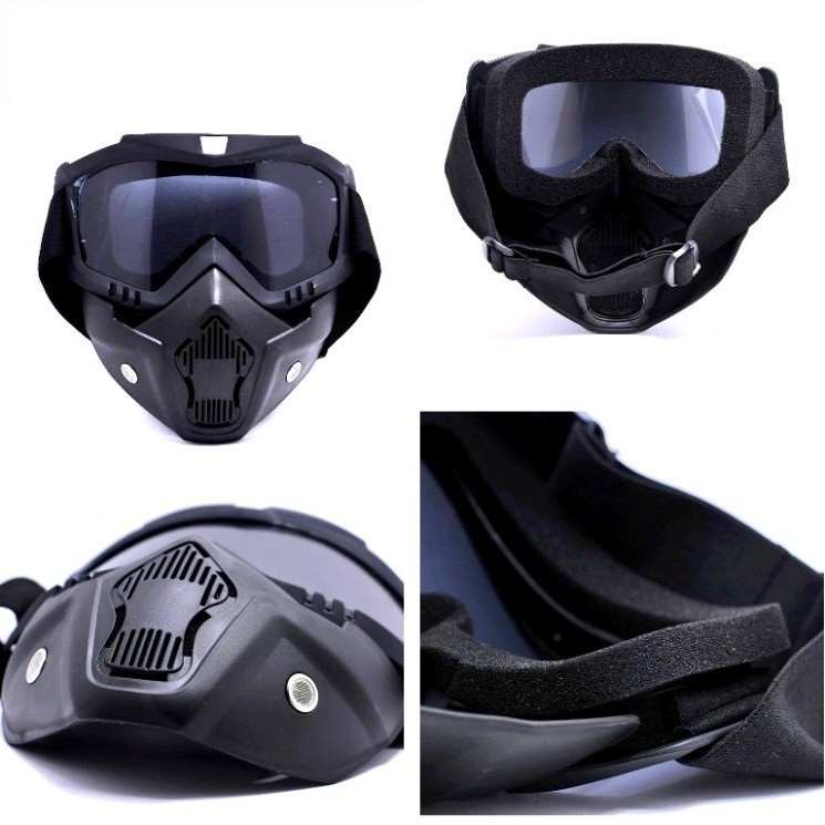 24R PAKET TOPENG KACAMATA HELM MASKER Motor Klasik Clasic