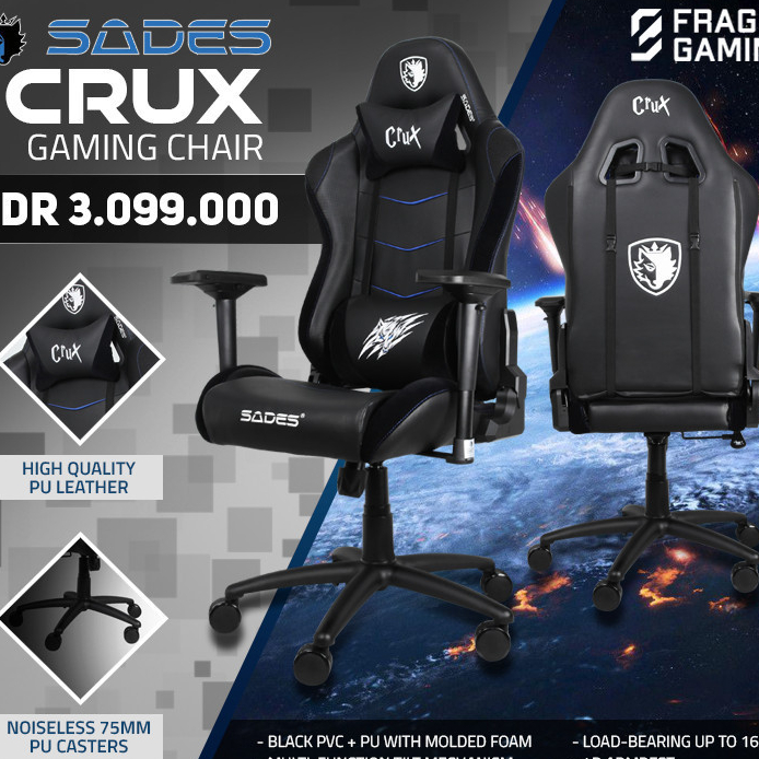 Sades Crux Gaming Chair - Kursi Gaming