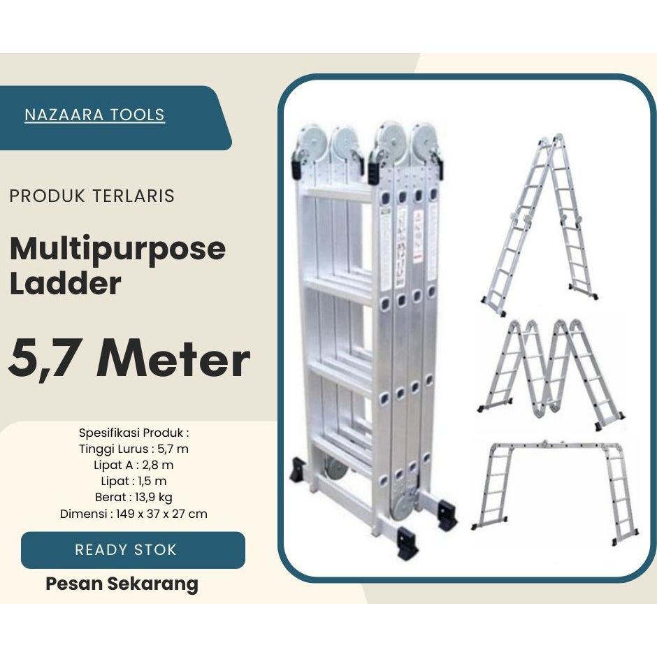 Tangga Lipat Multifungsi 5,7m Denko