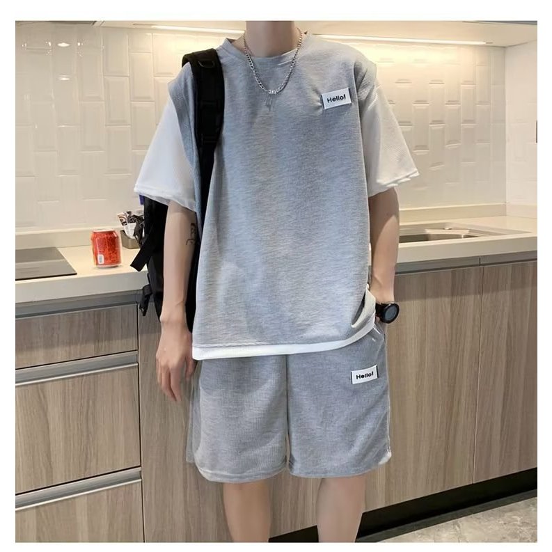 Best Sale 3Y Baju Setelan Pria Korea Kaos Baju 1 Set Pria One Set Pria Baju Satu Set Pria Outfit