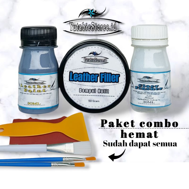 Paket Combo Dempul Sepatu Kulit Dempul Tas Kulit creek/Perawatan Tas Kulit/Sepatu kulit