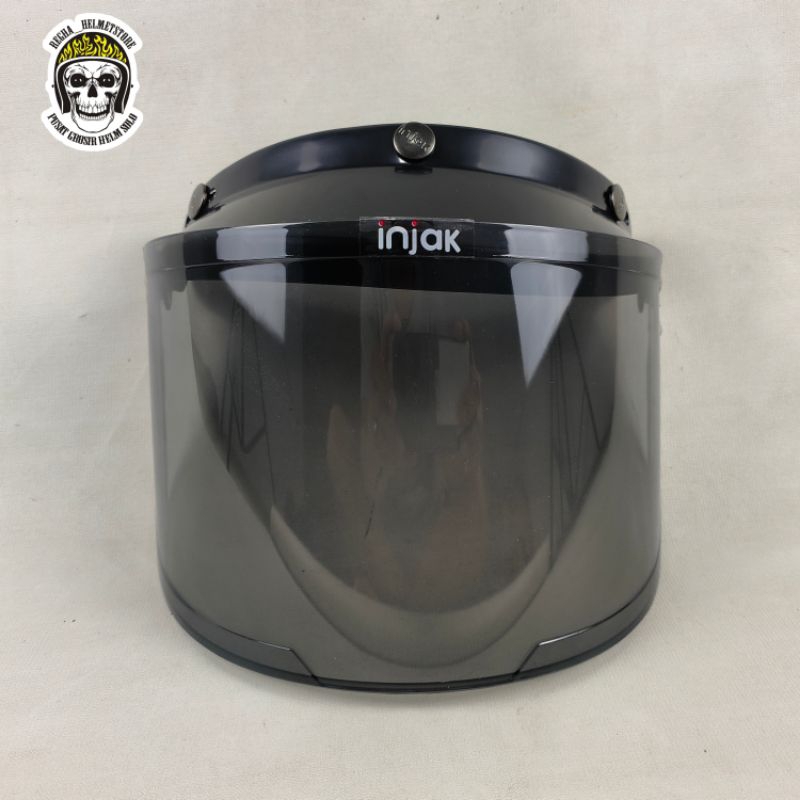Kaca helm bogo dewasa datar flat cembung ORI injak