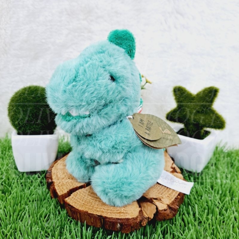 Boneka Ryker Rex Dragon Boneka Dino Hijau XS  Cute Boneka Dinosaurus Rattle Mini
