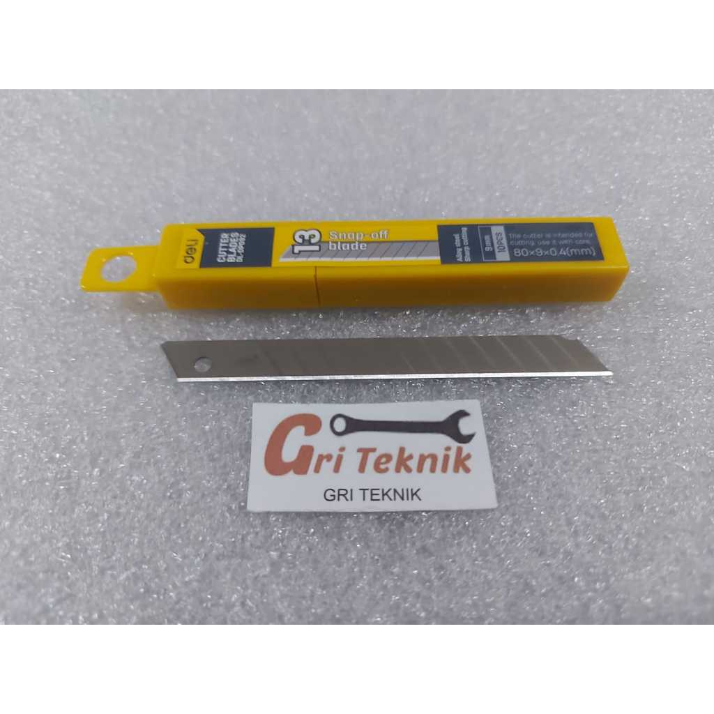 

DL-DP092 UTILITY KNIFE BLADES 9 MM / ANAK PISAU CUTTER KECIL DELI / ANAK KATER KECIL