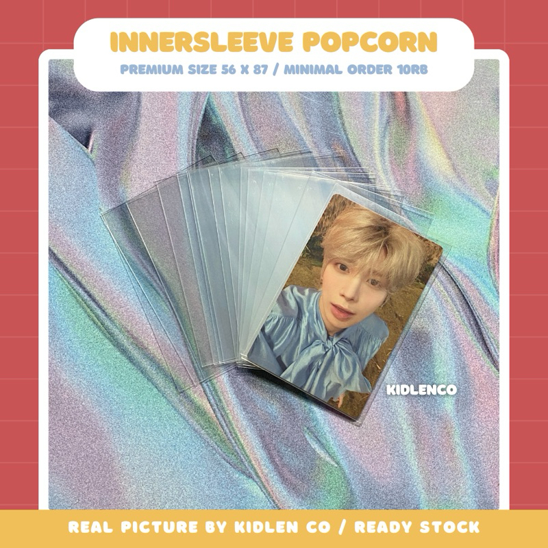 inner sleeve popcorn hard satuan ♡ innersleeve ungu sultan polos pc photocard protector kartu