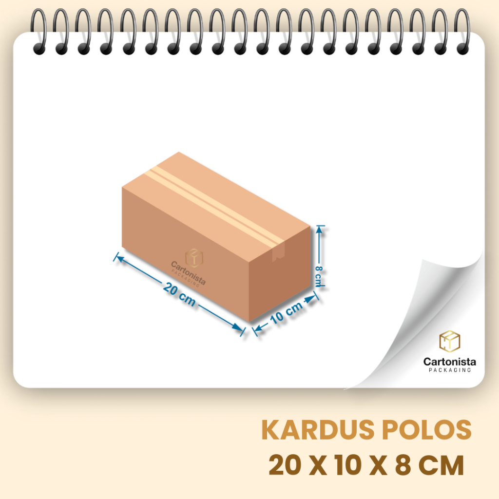 

KARDUS POLOS 20 X 10 X 8 CM - Karton Box Dus Packing Kotak Hampers