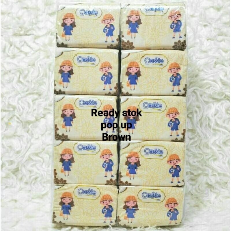 Tisu Pop Up cassie Brown 250 sheet/Cassie pop up 250sheet / Cassie pop up brown 250 sheet- 1 pack is