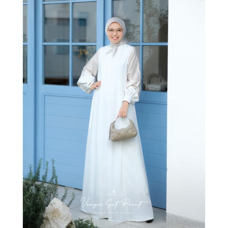 veeya set print(dress & scarf)by shararea