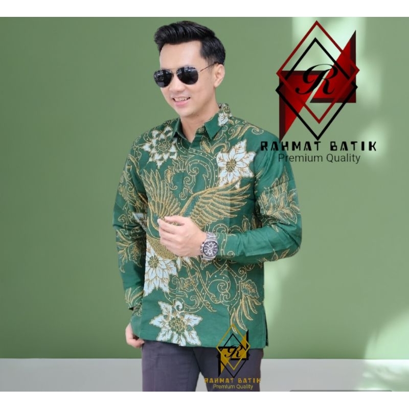 Mliwis Hijau Botol Kemeja Batik Pria Premium Full Furing