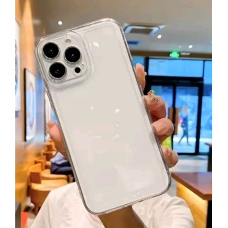 Softcase Realme C3 Lubang 3 Silikon Casing Clear Bening Protect Camera