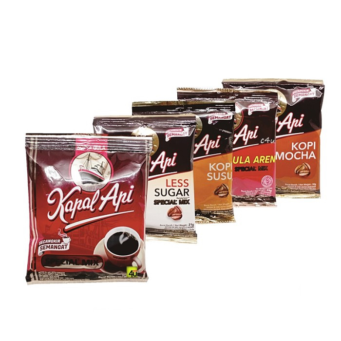 

Kapal api kopi 1 renceng (10 sachet) kopi susu / spesial mix / gula aren / less sugar / grande white with choco topping