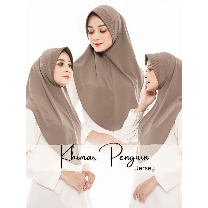 bergo Khimar pinguin/hijab bergo pinguin jersey