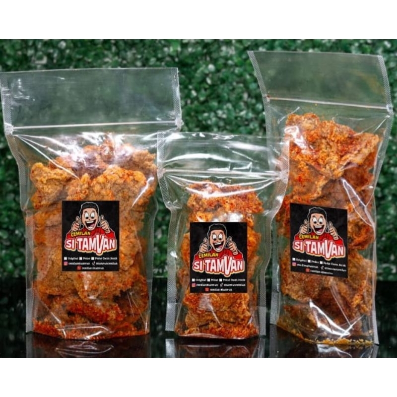 

Keripik Kulit Ayam Pedas Crispy 100 Gram