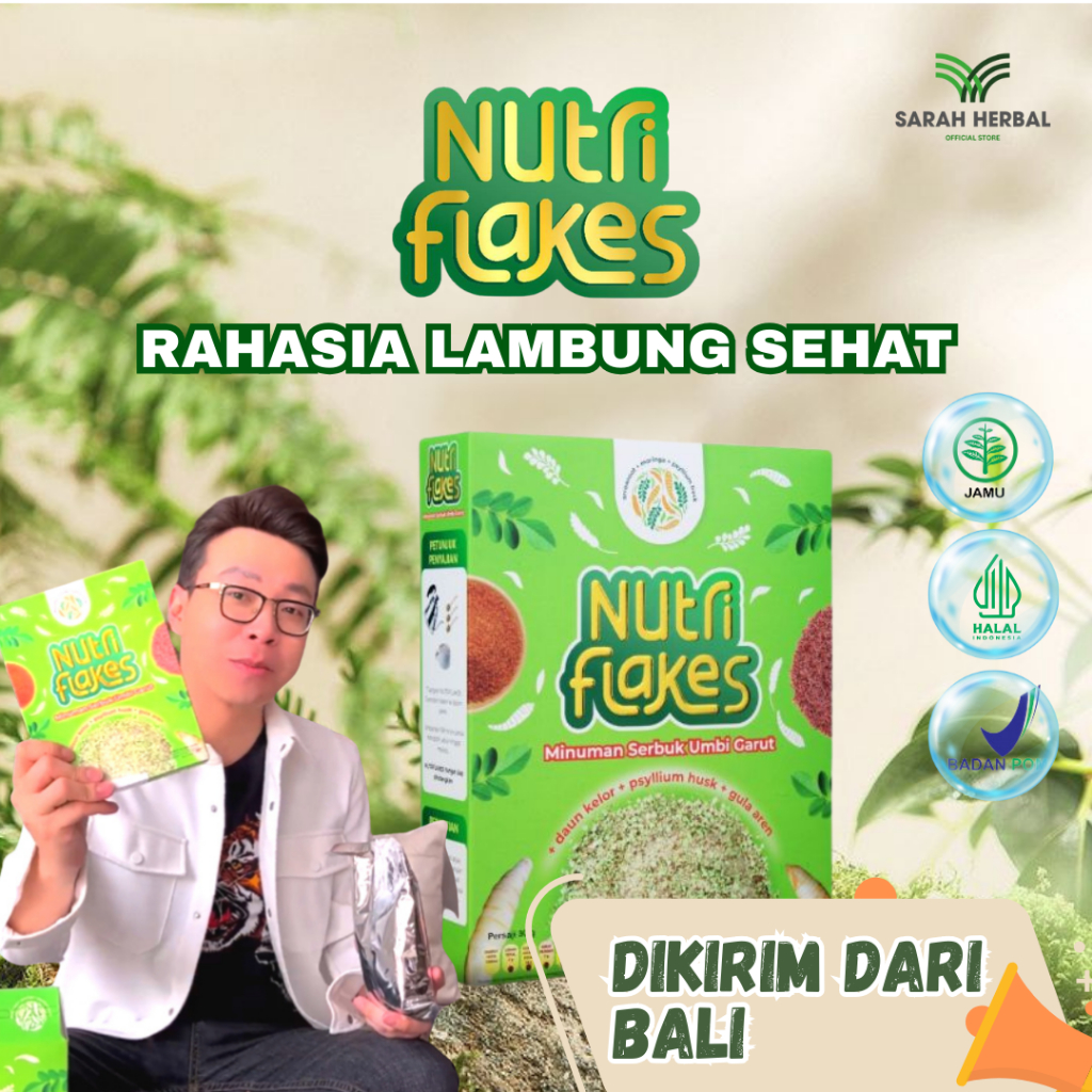 

NUTRIFLAKES Sereal Umbi Garut dan Daun Kelor Membantu Mengatasi Gerd, Maag, Asam Lambung Tanpa Efek Samping dikirim dari Bali