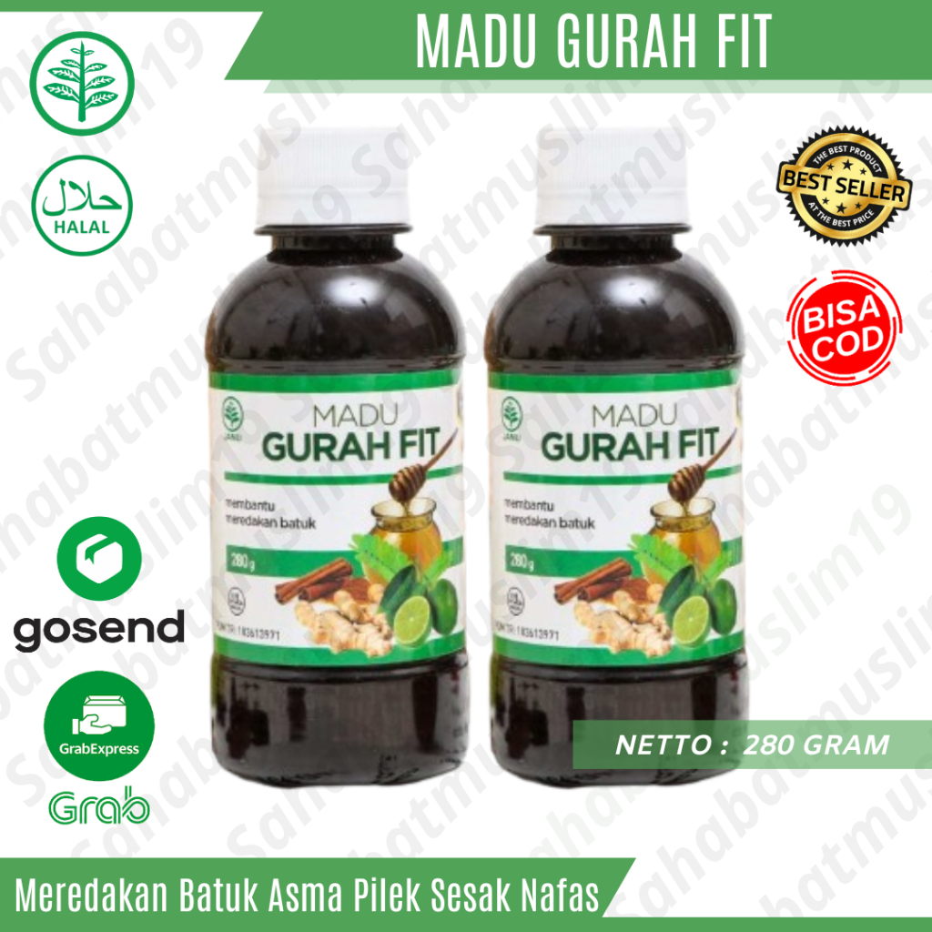 

Madu Gurah Fit Madu Herbal Ampuh Meredakan Batuk Berdahak Kering Asma Pilek Original