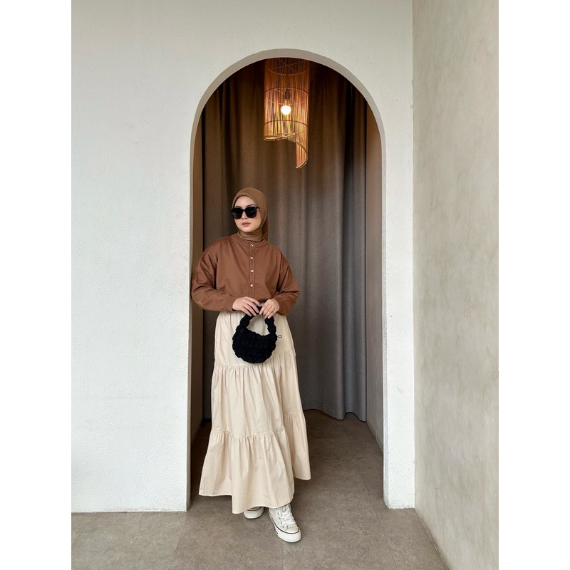 DYA369 COTTONTREND - CANTE SKIRT Rok Cotton Ruffle Terbaik dan Best Seller