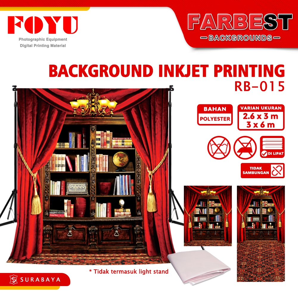 Background Backdrop Foto Photo Studio Inkjet Ukuran 2.6x3 3x6 M Meter Wisuda Graduation Gambar Rak B