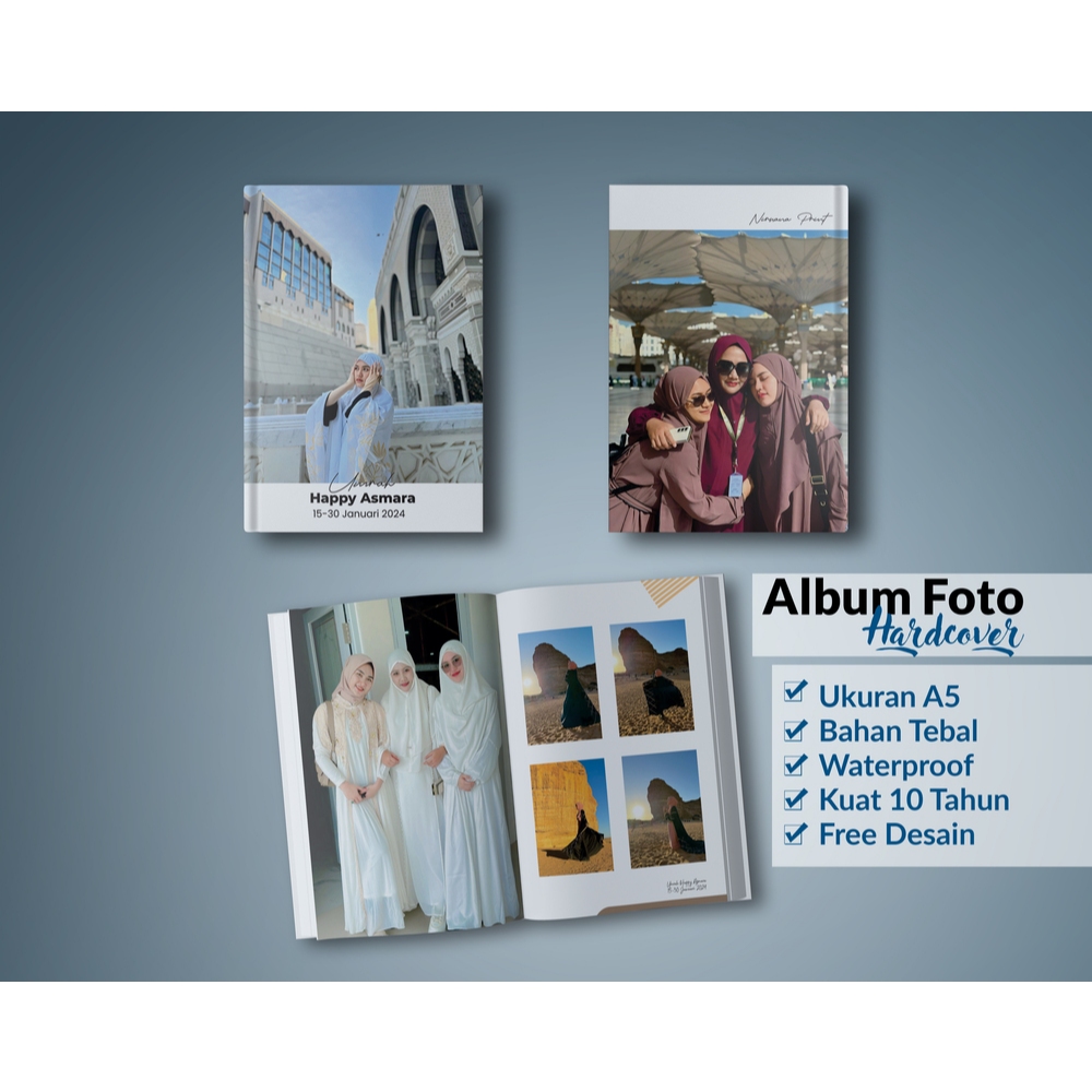 ALBUM FOTO HARDCOVER | ALBUM FOTO UMRAH | ALBUM FOTO HAJI CUSTOM DESAIN | ALBUM FOTO KELUARGA