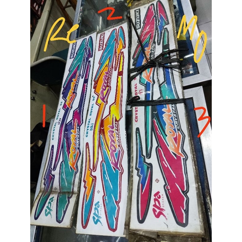 striping stiker suzuki royal crystal tornado stripping sticker motor thailand original