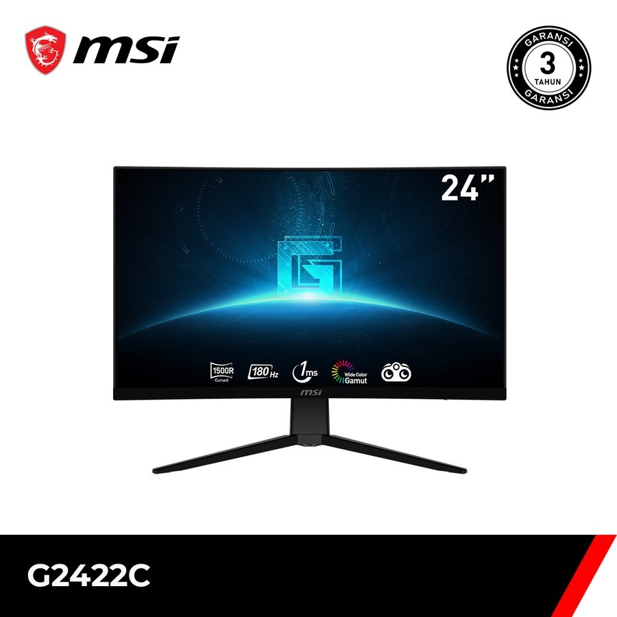 Monitor Gaming MSI G2422C Curve Curved 24" 23.6" VA FHD 180Hz 1ms