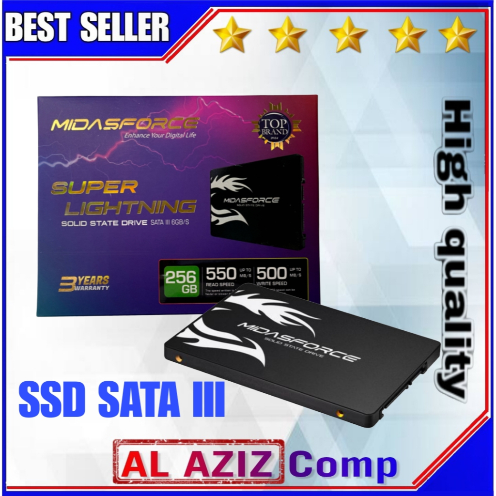 SSD MIDASFORCE 256GB SATA III SUPER LIGHTNING RESMI