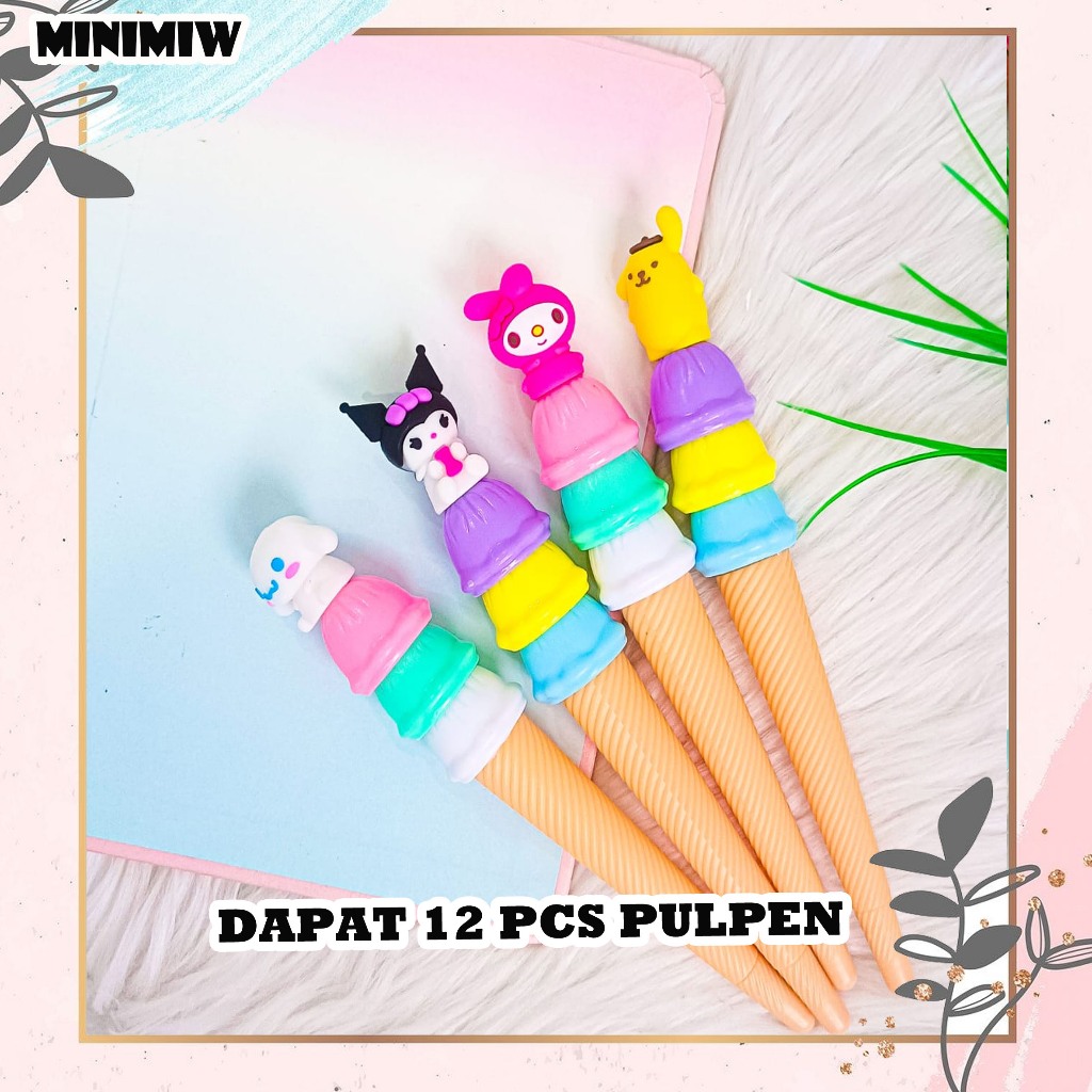 

SELUSIN PULPEN GEL KARAKTER ES KRIM SANRIO KODE PGK-1431 UKURAN 0.5 MM WARNA WARNI PURIN CINNAMOROLL KUROMI MELODY SOUVENIR KADO ANAK HADIAH ULANG TAHUN ALAT TULIS KANTOR SEKOLAH MURAH TERMURAH COD PENA BOLPEN BOLPOIN