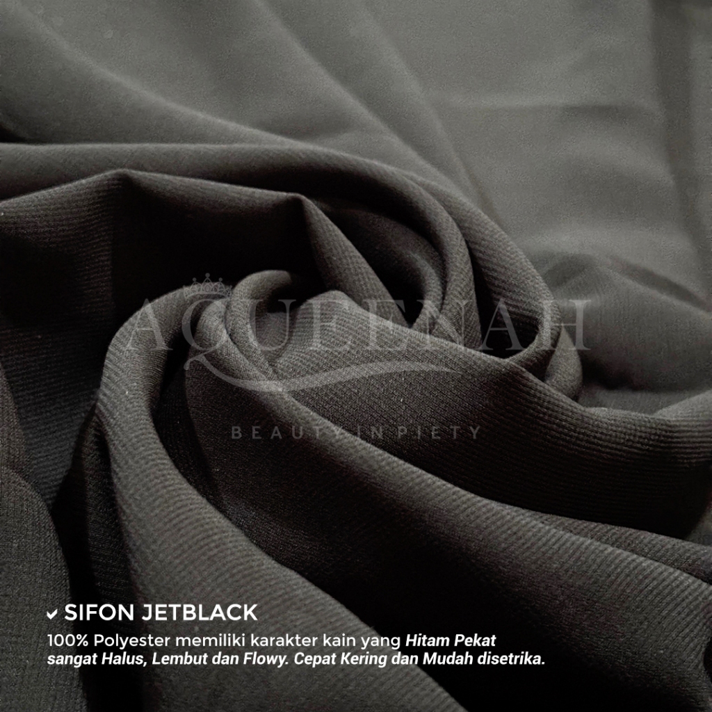 TERPOPULER Aqueenah - Purdah Maryam Cadar Yaman Butterfly Veil Sifon Jetblack