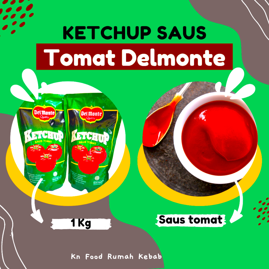 

Saos Tomat Delmonte Kemasan Plastik Warna Hijau 1000 Gram Tomat