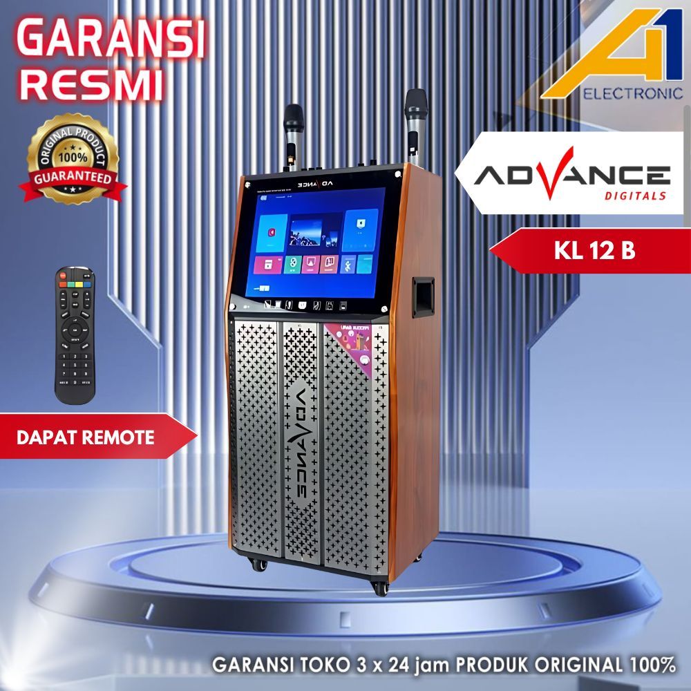 ADVANCE Speaker Portable KL 12 B | Speaker Karaoke  KL12B | Speaker Plus LCD 12 Inch