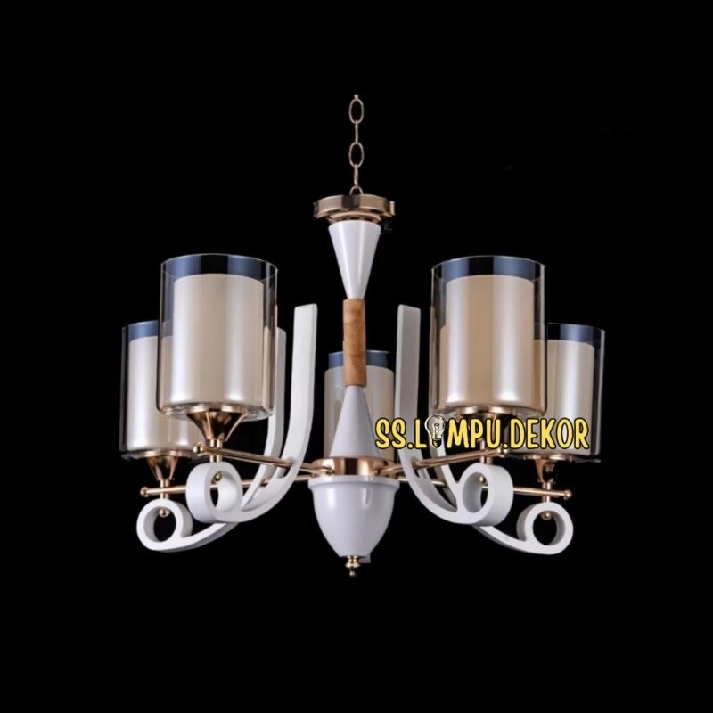 LAMPU GANTUNG MINIMALIS CABANG 5 Modern Lampu Hias Ruang Tamu Ruang Makan