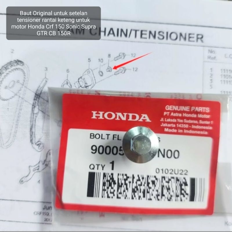 BAUT ORIGINAL UNTUK SETELAN TENSIONER RANTAI KETENG MOTOR HONDA CRF 150 SONIC SUPRA GTR CB 150R STEL