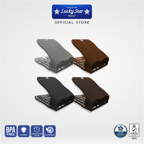Lucky Star - KOTAK SEPATU LIPAT/BEVERLY SHOES STACKER (ABU/COKLAT TUA/COKLAT MUDA)