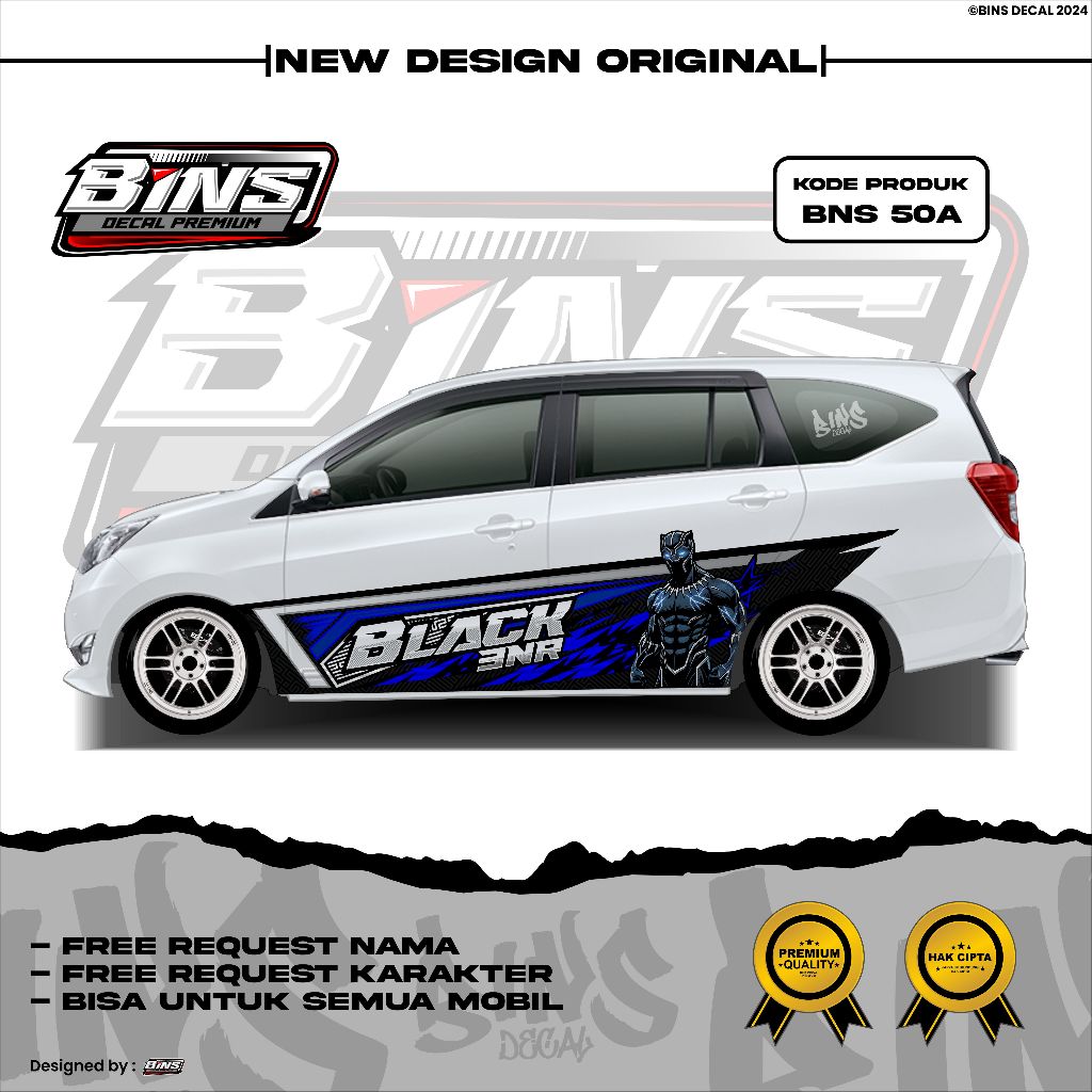 BNS50-STIKER MOBIL AVANZA SIGRA XENIA DECAL SWIFT-STIKER DECAL MOBIL CUSTOM GAMBAR