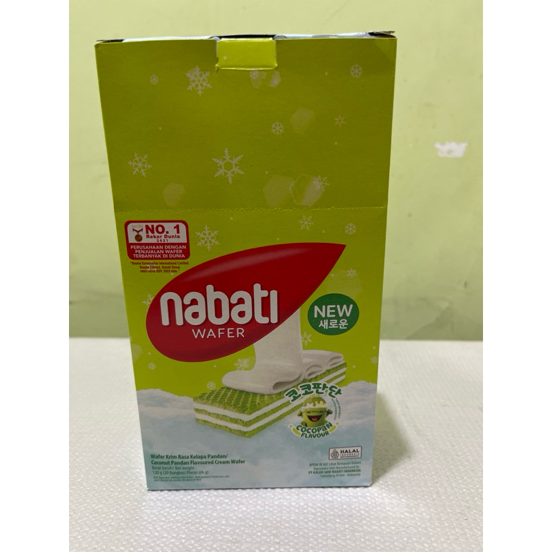 

Nabati Wafer Cocopandan Perpak 6gr x 20 Pcs