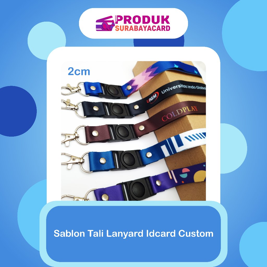 

CETAK TALI LANYARD PRINTING SUBLIM 2 CM/Tali Lanyard custom Full Printing 2cm