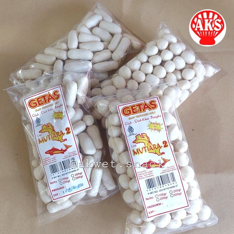 

Getas ikan Mutiara 2 (100gr) makanan khas Bangka Akwet Snack