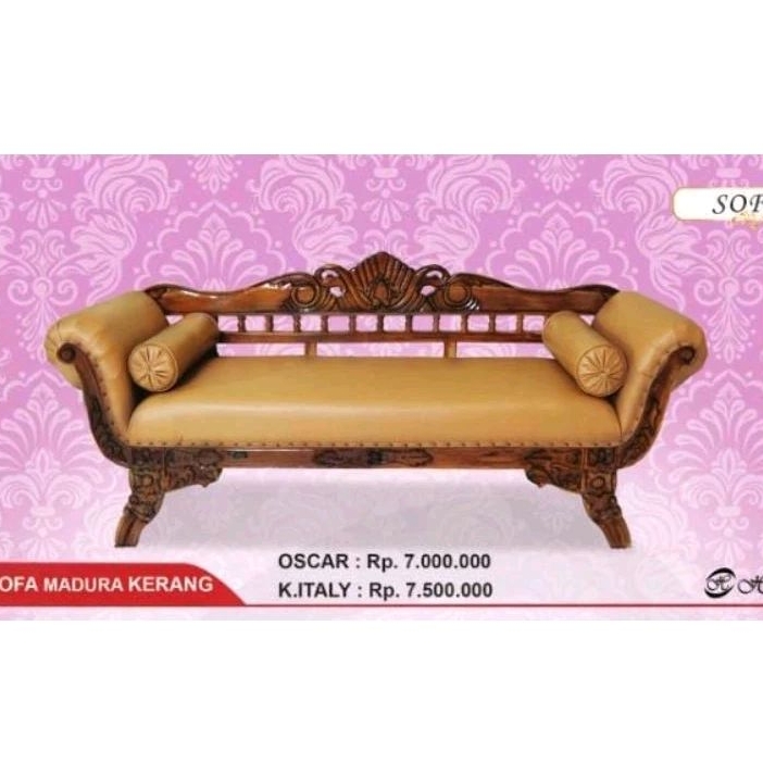 Kursi Santai Bale-Bale Kayu Jati Jepara Madura Kerang