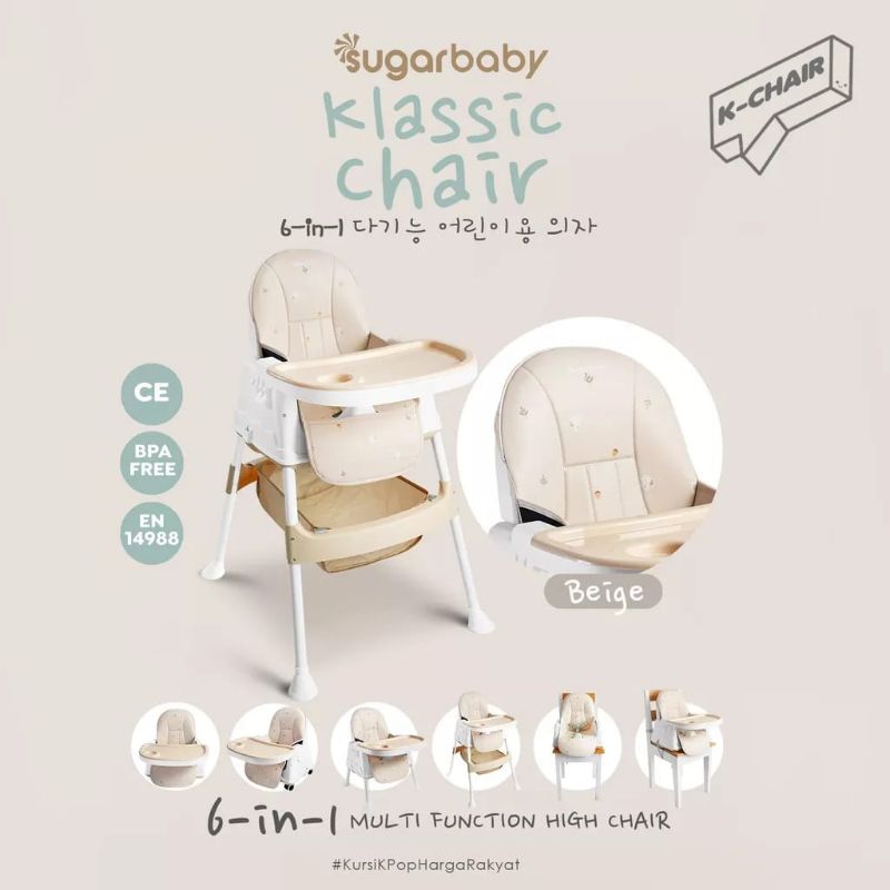 TERLARIS Kursi Makan Bayi/Kursi Makan Bayi Sugar Baby Chair/Kursi Makan K_Chair Multifunction High C