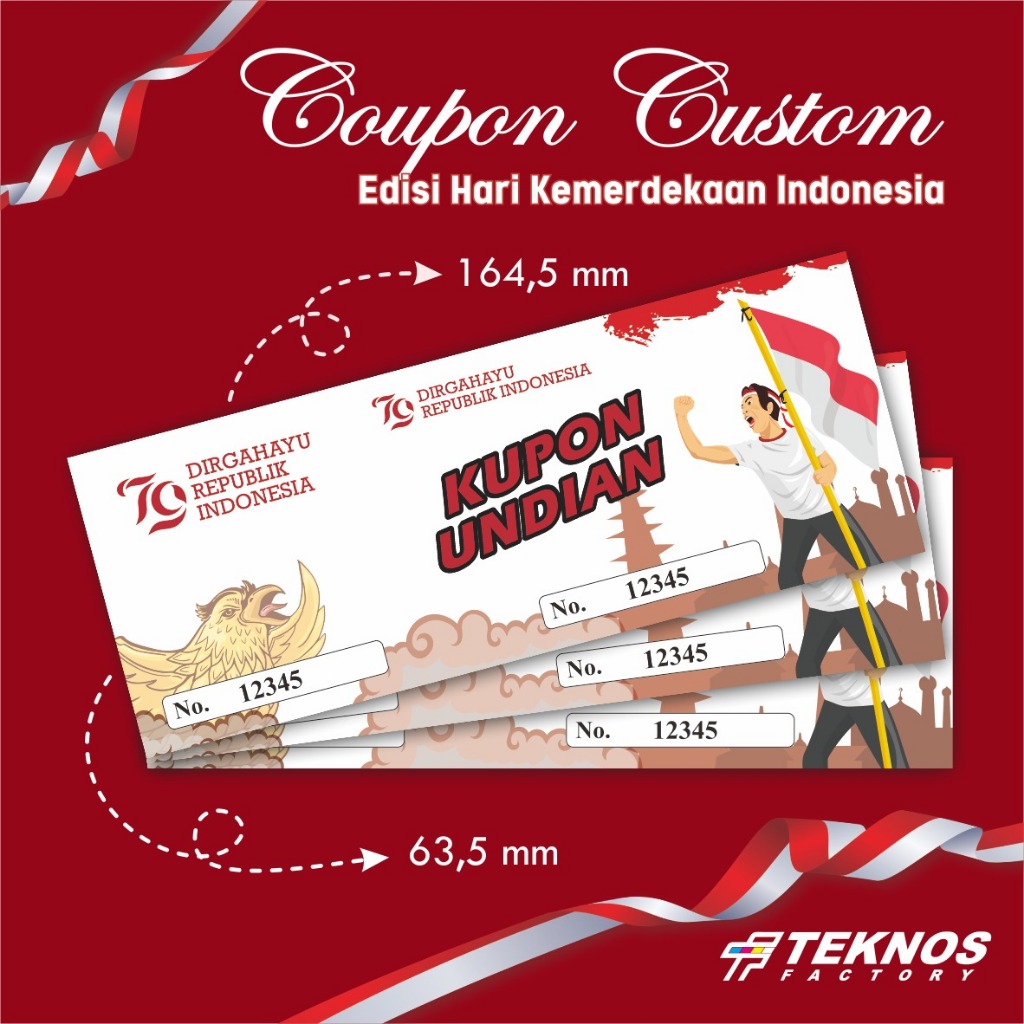 CETAK KUPON JALAN SEHAT 17 AGUSTUS - KUPON UNDIAN CUSTOM MURAH KEMERDEKAAN
