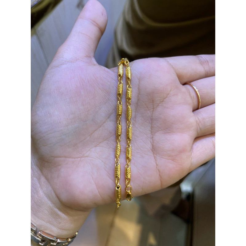 gelang bambu emas kadar 375%/8k
