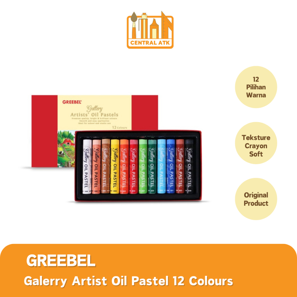 

CRAYON OIL PASTEL GREEBEL ARTIST 12 WARNA