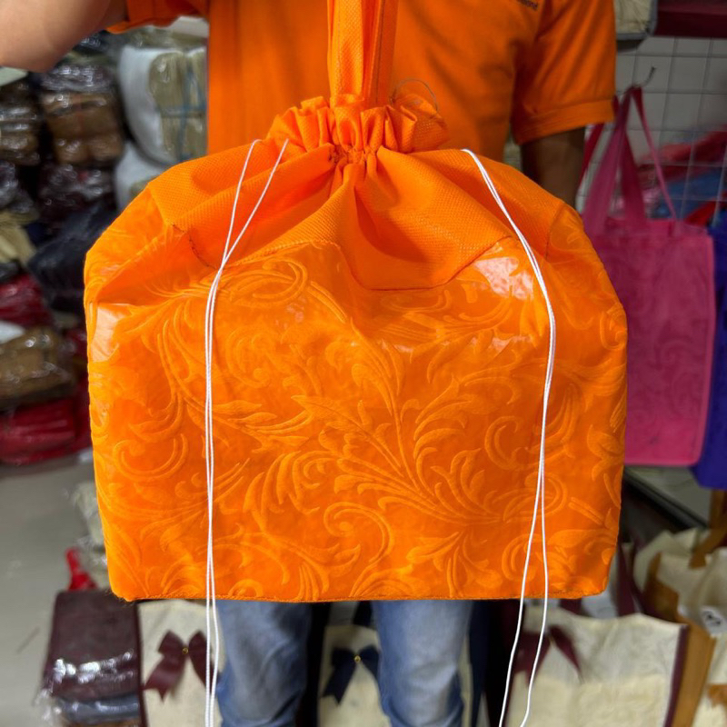 HARGA LUSIN TAS HAJATAN SERUT EMBOSS TEXTURE SIZE 22x22