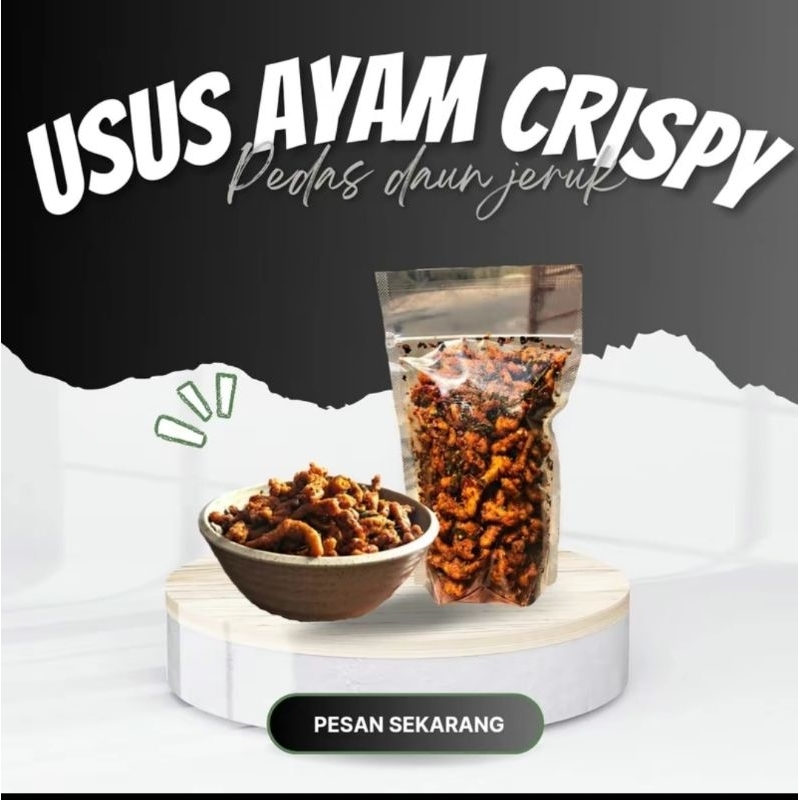 

usus ayam crispy pedas daun jeruk isi 250gram / crown snack.id