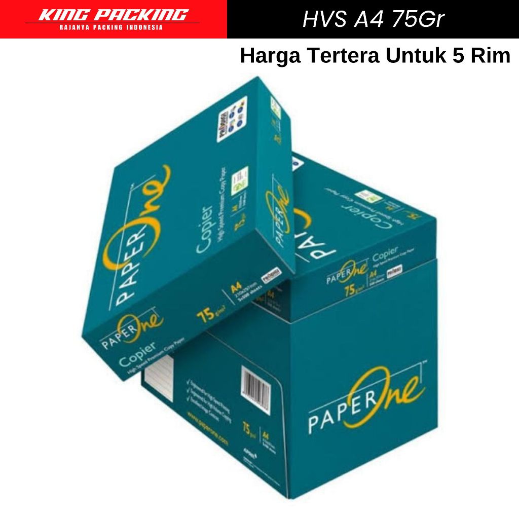 

PaperOne - Kertas Putih HVS A4 75Gr (1Dus)