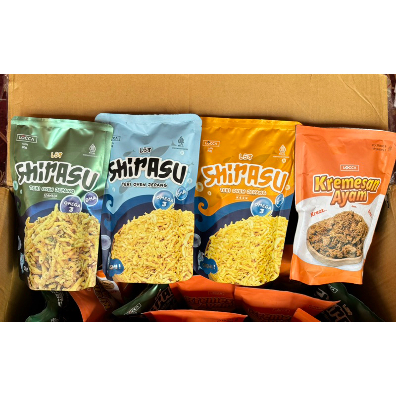 

agen distributor makanan ringan cemilan snacks locca shirasu teri oven jepang original keju seaweed kremes ayam murah bergizi lezat berkualitas