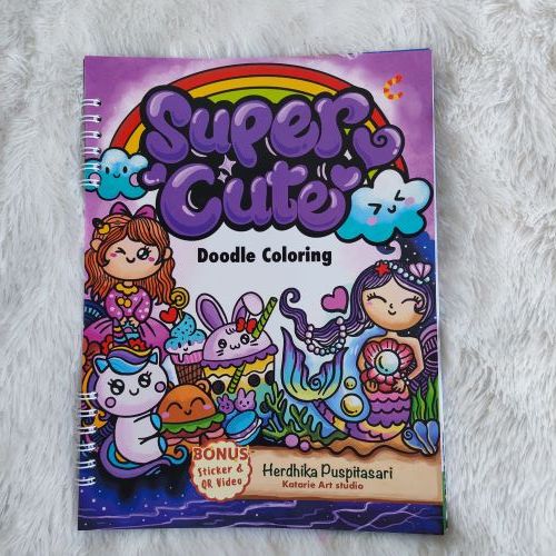 murah BUKU ANAK : DOODLE ART : SUPER CUTE : Buku Mewarnai new