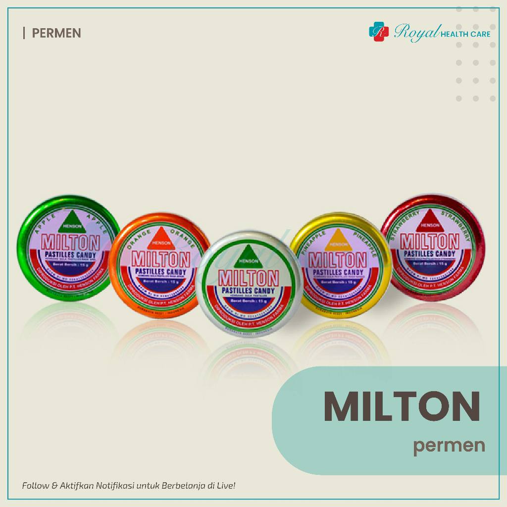 

MILTON PASTILLES Candy 15gr Permen Penyegar Mulut