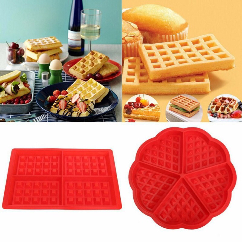 Loyang Silicone waffle Cetakan Waffle Non-Stick Baking Mould