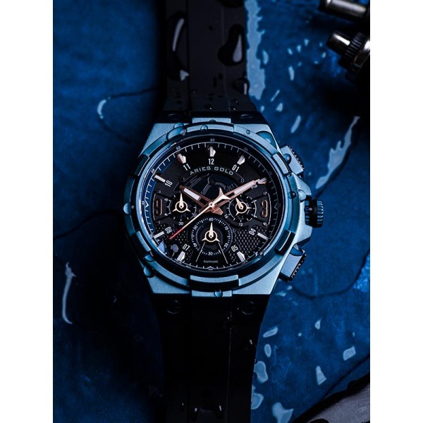 [FREE TUMBLER] Jam Tangan Pria Aries Gold Original & Garansi Resmi 2 Tahun G-7016-BU-BURG